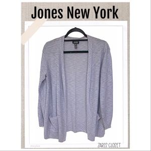 2 X 30 JONES NEW YORK Cardigan Open Lightweight Women Cardigan Size M